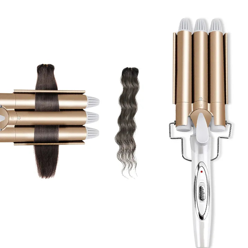 Easy to use triple barrel hairstyler