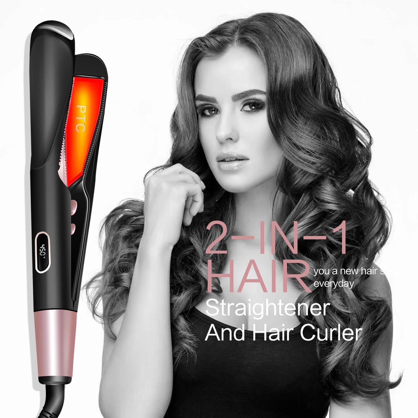 CurlSleek: 2 in 1 Hair Straightener And Curler